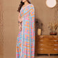 Rajwada Grey Georgette Printed Saree For Women