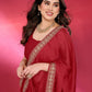 Rajwada Red Georgette Embellished Saree For Women