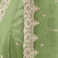 Rajwada Light Green Organza Embellished Elegant Saree For Women