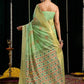 Rajwada Light Green Cotton Blend Solid Saree For Women