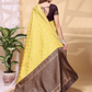 Rajwada Yellow Silk Blend Woven Saree For Women