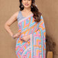 Rajwada Grey Georgette Printed Saree For Women