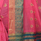 Rajwada Pink Silk Blend Embellished Saree For Women