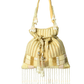 Rajwada Golden Jute Embellished Potli For Women