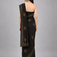 Black Silk Blend Embellished Saree