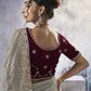 Rajwada Grey Georgette Embellished Elegant Saree For Women