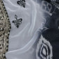 Rajwada Black Georgette Solid Printed Saree For Women