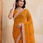 Rajwada Yellow Georgette Printed Saree For Women
