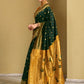 Rajwada Dark Green Silk Blend Woven Pithani Saree For Women