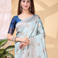 Rajwada Multicolor Silk Blend Woven Saree For Women