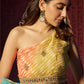 Rajwada Multicolor Organza Embroidered Semi-Stitched Lehenga For Women