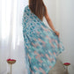 Rajwada Sky Blue Georgette Printed Saree For Women