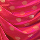 Rajwada Pink Silk Blend Woven Saree With Unstitched Blouse for Women