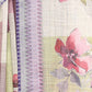 Rajwada Off White Cotton Linen Solid Printed Saree For Women