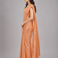 Orange Georgette Embellished Saree