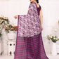 Rajwada Purple Khadi Printed Saree With Unstitched Blouse For Women