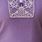 Rajwada Purple Rayon Embroidered Stitched Kurta Set For Women