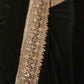 Rajwada Black Silk Blend Embellished Bordered Saree For Women