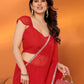 Rajwada Red Georgette Printed Saree For Women