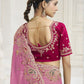 Rajwada Light Pink Satin Embroidered Saree For Women