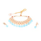 Rajwada Women Stylish Sea Green Kundan Choker Necklace Set