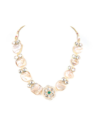 Rajwada Gold Rasin Choker Neckpiece Set For Women