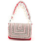 Rajwada Women Red And Silver Embellished Clutch