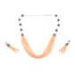 Rajwada Peach And White Alloy Jewellery Set For Women