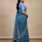 Rajwada Blue Georgette Embellished Solid Saree For Women