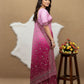 Rajwada Pink Georgette Embellished Solid Saree For Women