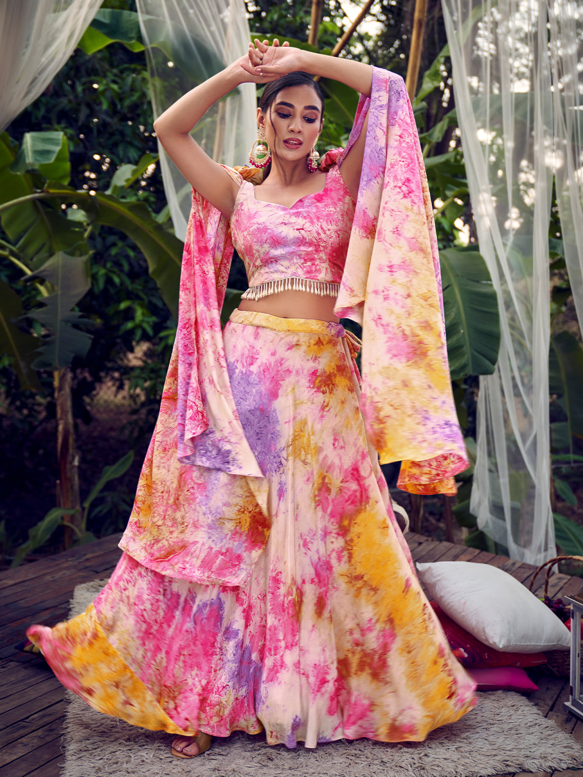 Rajwada - Multi Color Stitched Lehenga