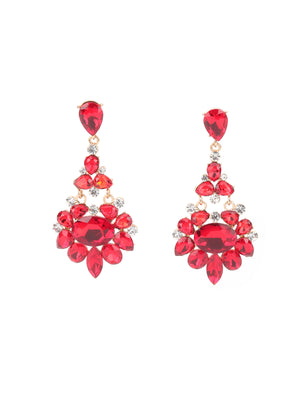 Rajwada Red Faux Stones Dangler Earring For Women