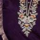 Rajwada Deep Purple Silk Blend Embroidered Kurta Set For Women