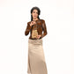 Rajwada Golden Suede Embellished Potli For Women