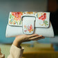 Rajwada White PU Embroidered Clutch For Women