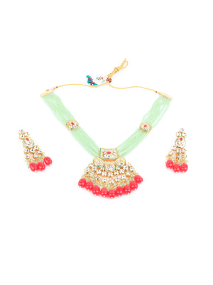 Rajwada Women Sea Green Choker Neck Piece