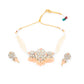 Rajwada White And Peach Alloy Jewellery Set For Women