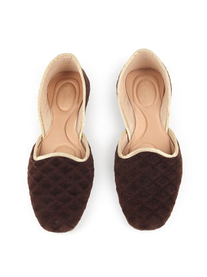 Rajwada Brown Embellished Mojri for Women