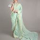 Blue Viscose Woven Saree With Unstitched Blouse