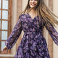Rajwada Violet Chiffon Stitched Printed Indo Western Dress For Women