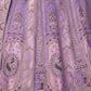 Rajwada Lavender Silk Blend Embroidered Semi-Stitched Lehenga For Women