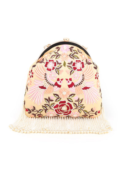 Rajwada Women Beige Lovely Batuwa Handbag