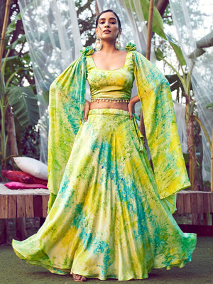 Rajwada - Multi Color Stitched Lehenga