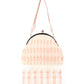 Rajwada Peach Clutch Bag With Tasseles For Women
