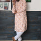 Rajwada Cream Embroidered Cotton Kurta Set For Men