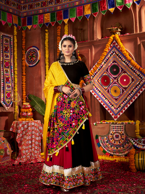 Rajwada Pink And Brown Cotton Blend Embroidered Semi-Stitched lehenga For Women