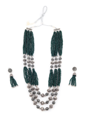Rajwada Black Alloy Jewellery Set For Women
