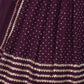 Rajwada Wine Georgette Embellished Semi Stitched Lehenga With Unstitched Blouse For Women