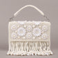 Rajwada White Tassels Embellished Clutch For Women
