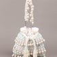 Rajwada White Embroidered Potli Bag with Tassels For Women